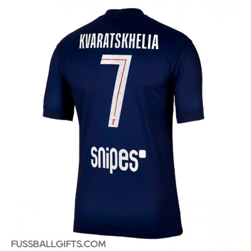 Paris Saint-Germain Khvicha Kvaratskhelia #7 Fußballbekleidung Heimtrikot 2025-26 Kurzarm